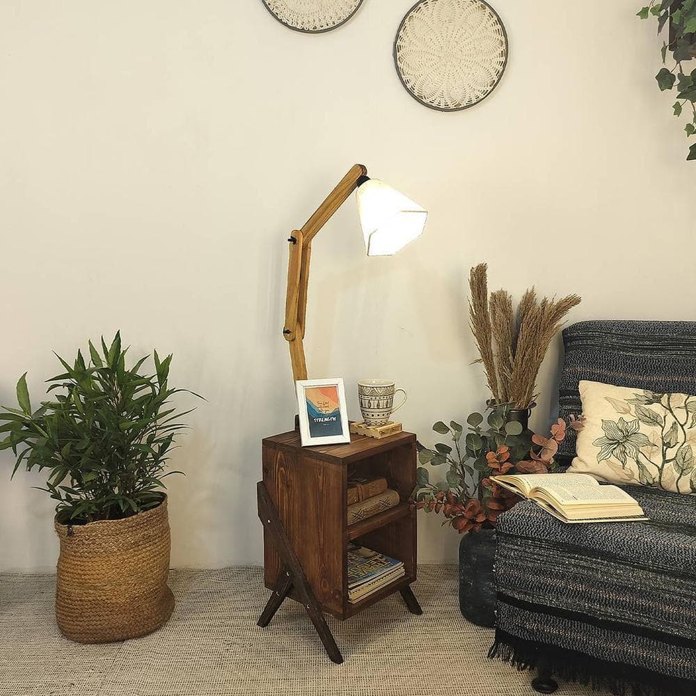 Ronan Beige Jute Floor Lamp with Beige Jute Base