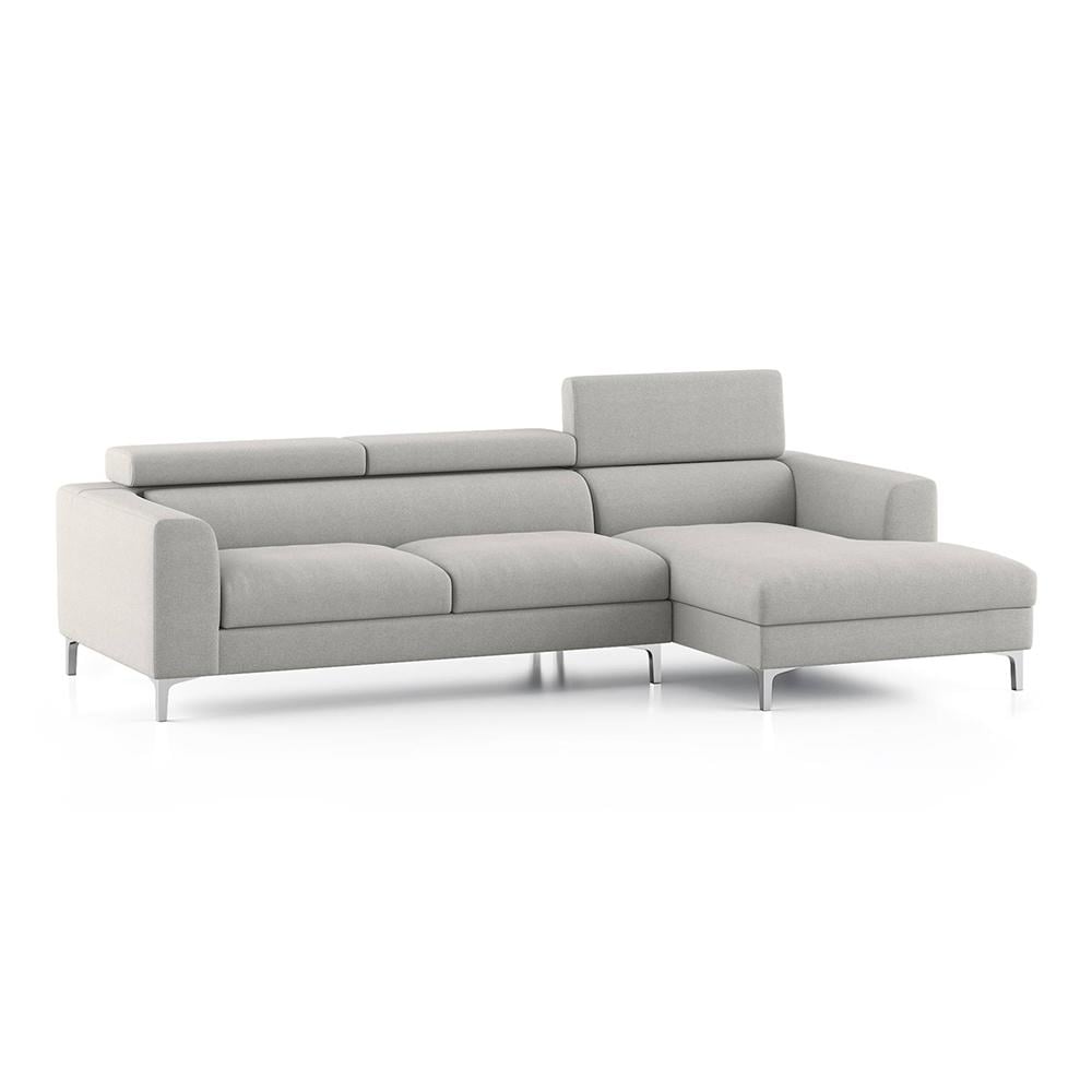 Chelsea Right Aligned 3 Seater Sectional Fabric Sofa (Vapour Grey)
