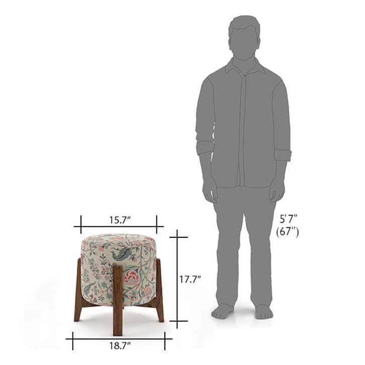 Nicole Stool in Calico Print Colour