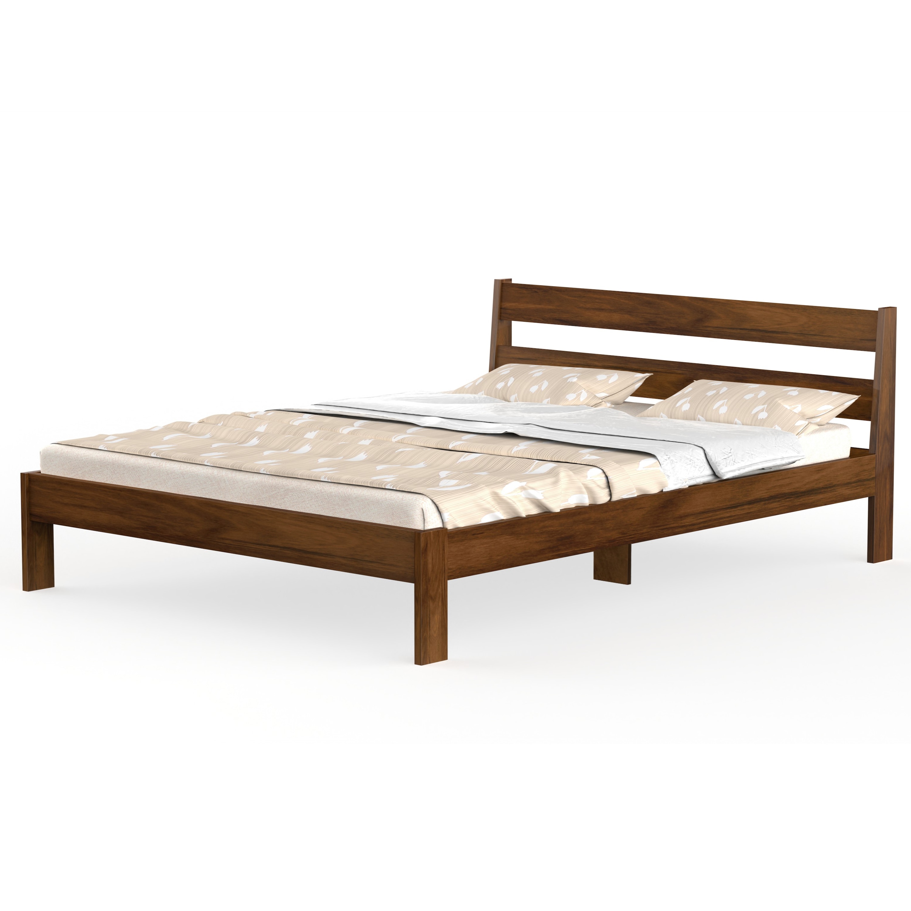 BLUEWUD Roverb Engineered Wood Queen Double Bed Without Storage Box for Kids Adult Bedroom Home Furniture (Brown Maple / 78 X 60 Mattress Size) - DIY (Do-It-Yourself)