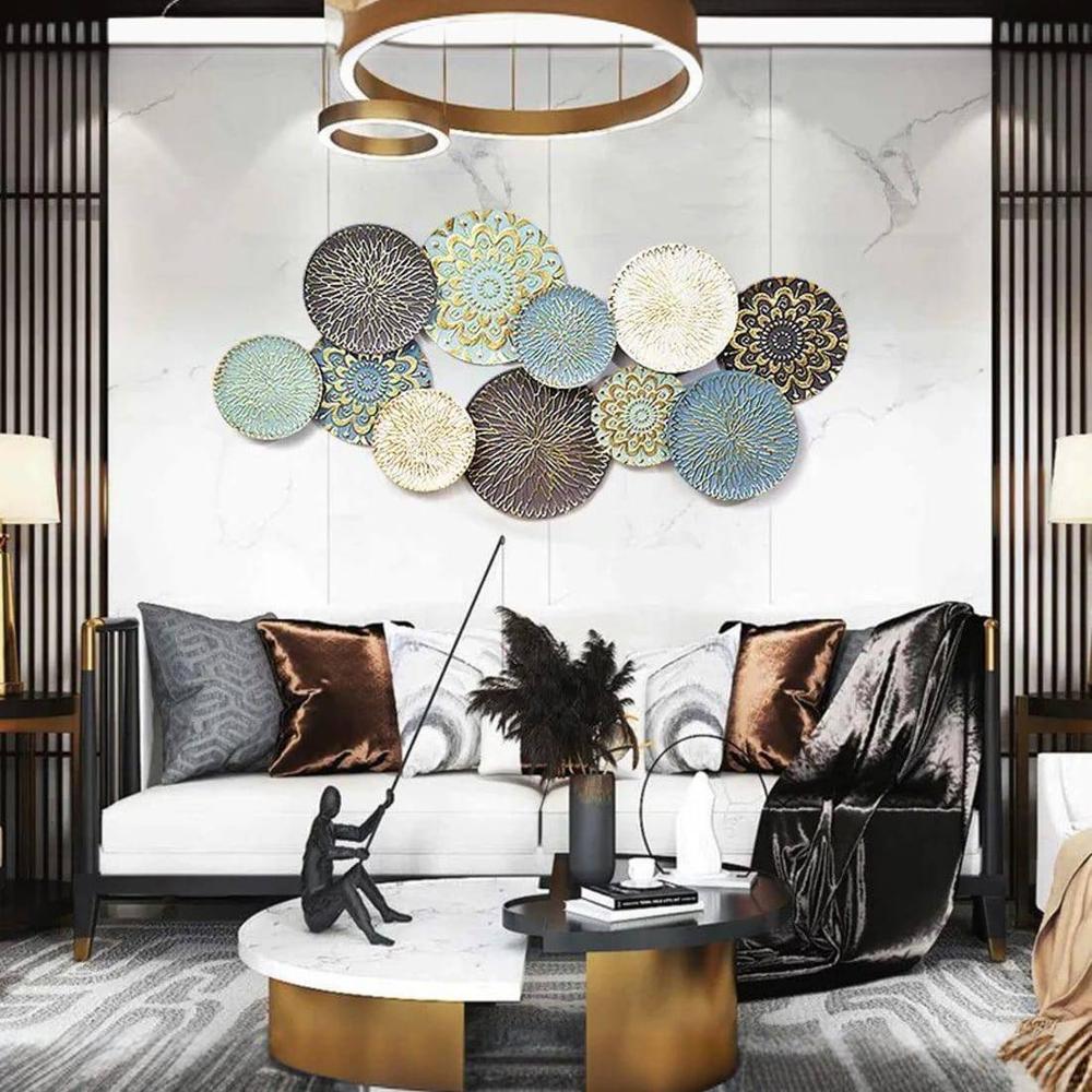 Multicolor wall plates Metal Wall Art