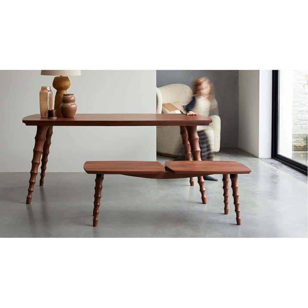 Kafano  Mango Wood Bench In Honey Oak Finish