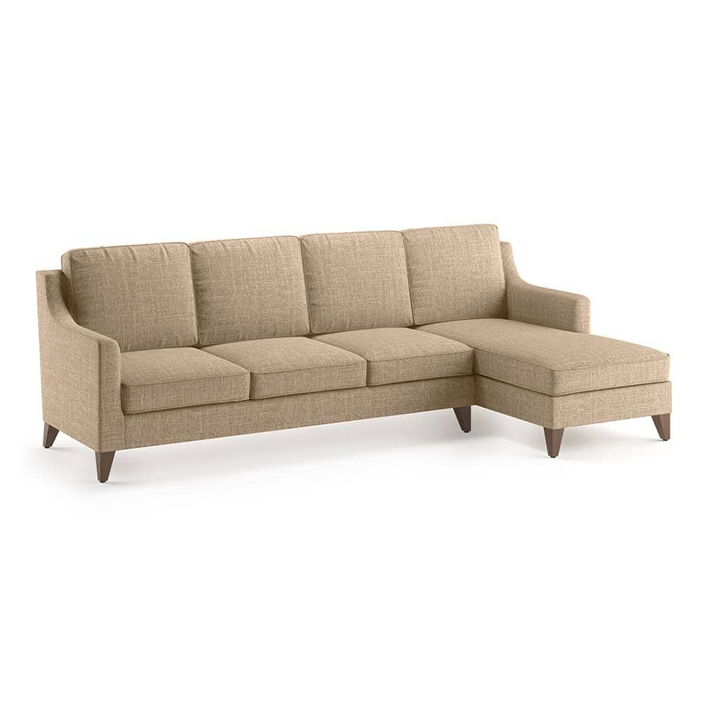 Abbey Sectional Sofa (Colour : Sandshell Beige, Cushion : Soft, Seater : Right Aligned 3 Seater + Right Aligned Chaise)