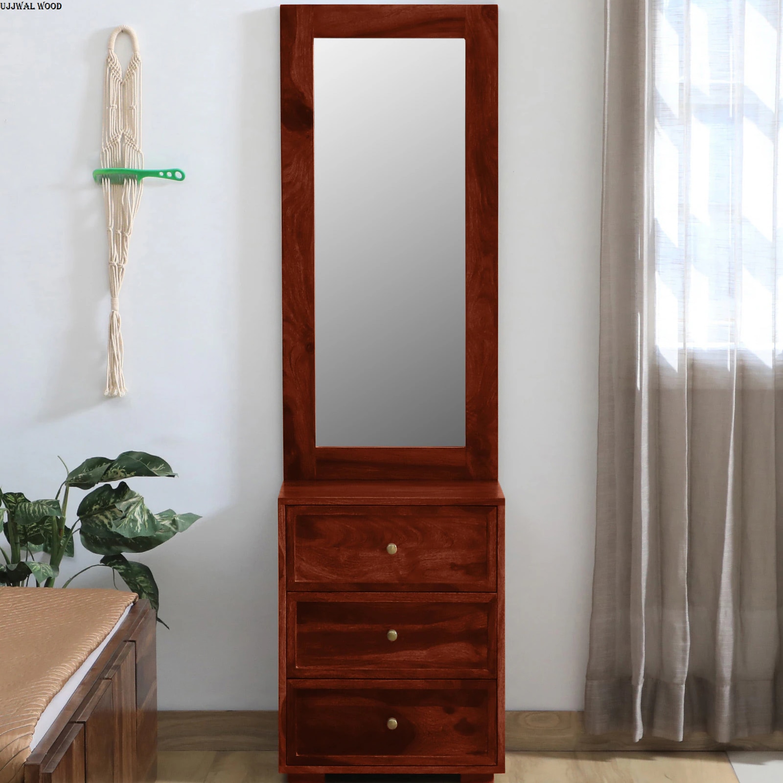 Sheesham Wood Dresser in Honey Oak Finish