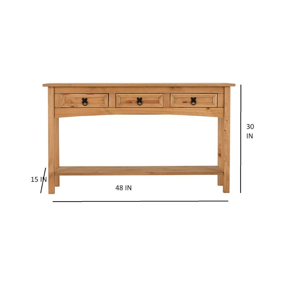 Leto Solid Wood Console Table