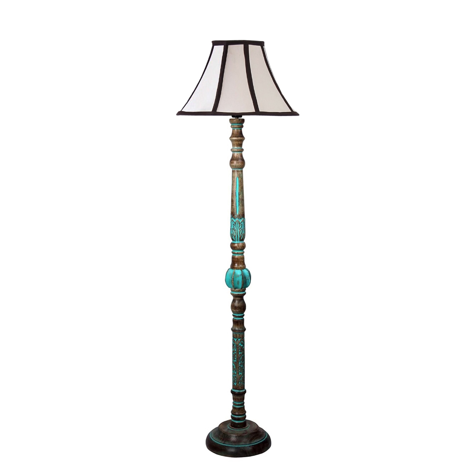 Devansh Wooden Floor Lamp