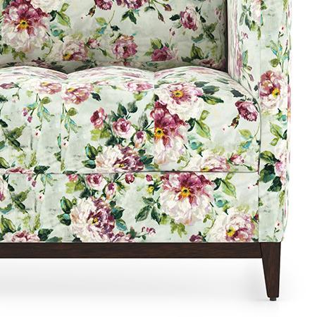 Florence Luxe 2 Seater Fabric Sofa in Clara Velvet Colour