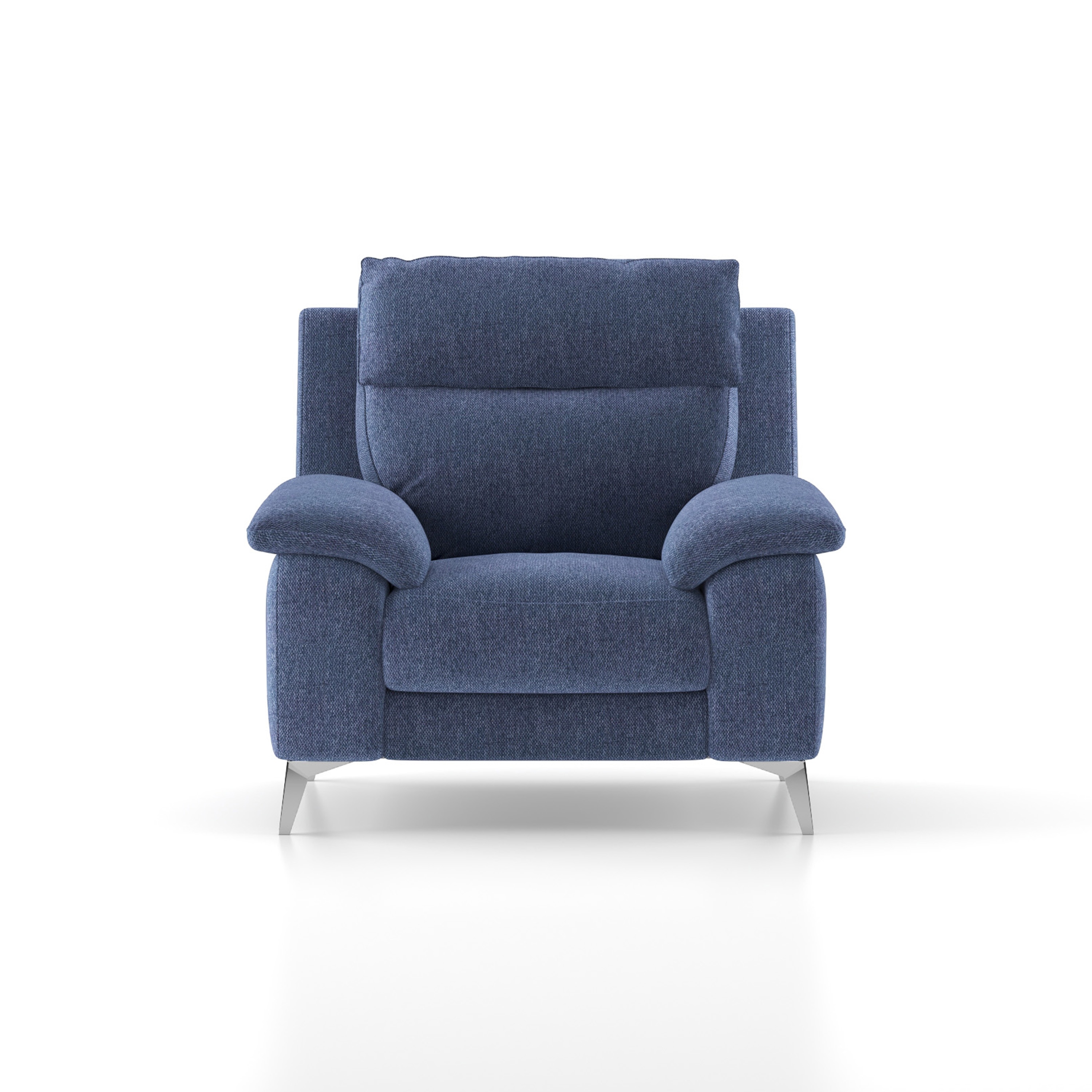 Emila 1 seater fabric sofa in Blue Colour