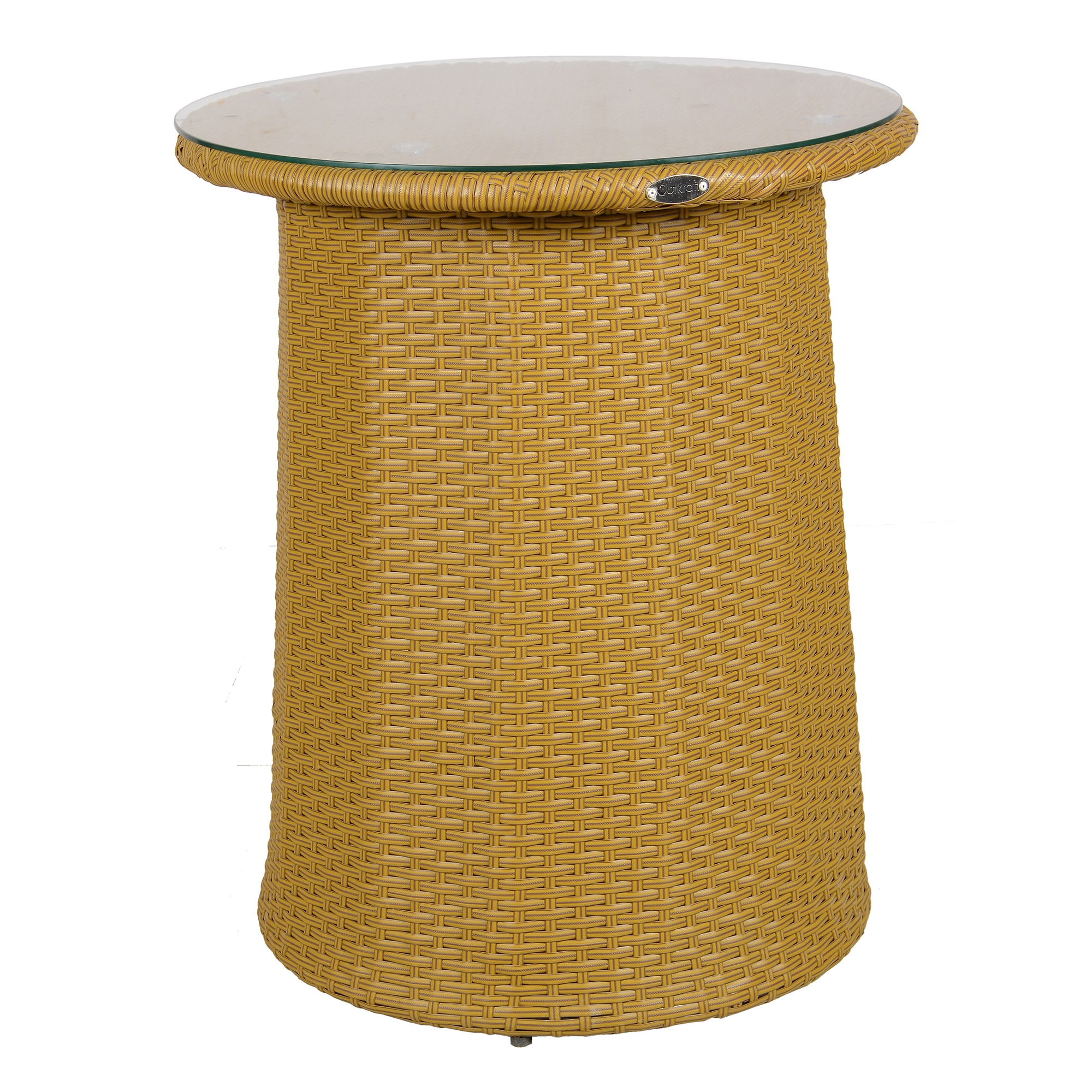 Mackay Wicker Table And Chair Set In Beige Brown Dual Tone Finish