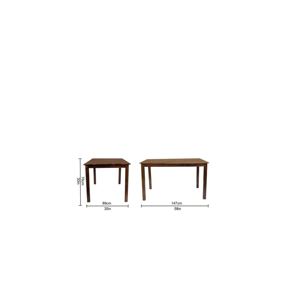 osmin solid wood  6 seater Dining table in  Provincial Teak