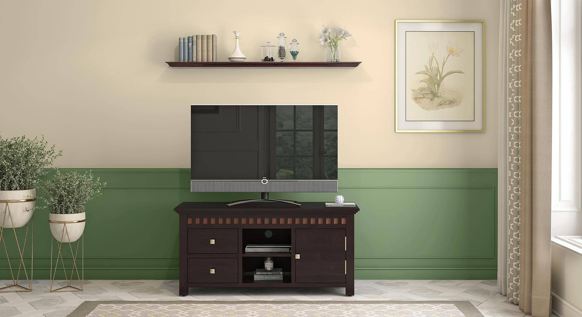 Fidora TV Unit - Color Mahogany