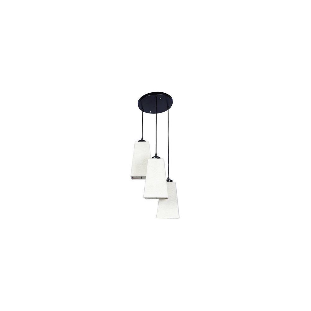 Archie White Natural Fiber Cluster Hanging Light