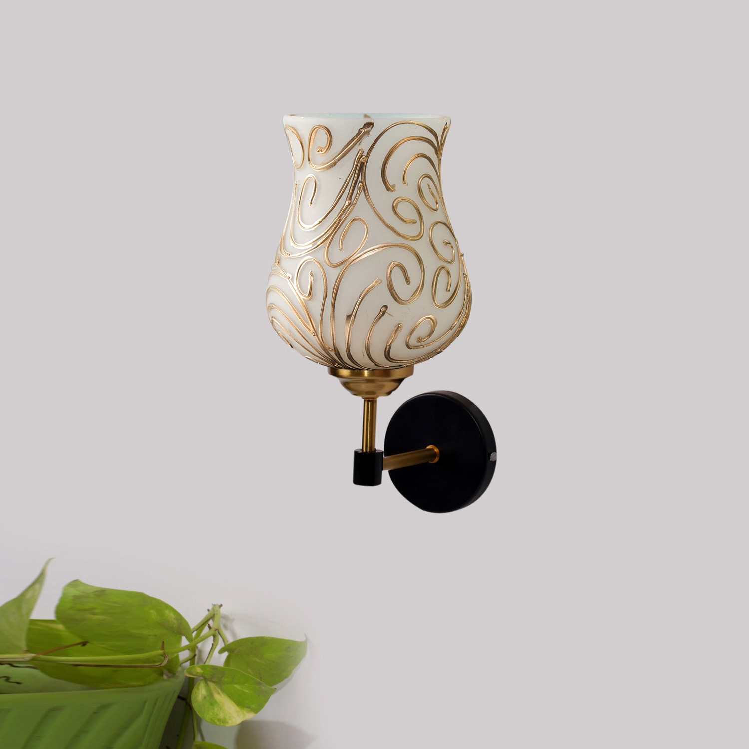 Devansh Metal Electric Wall Light in Black Colour with Multi Shade Count of 1 Light - Devansh