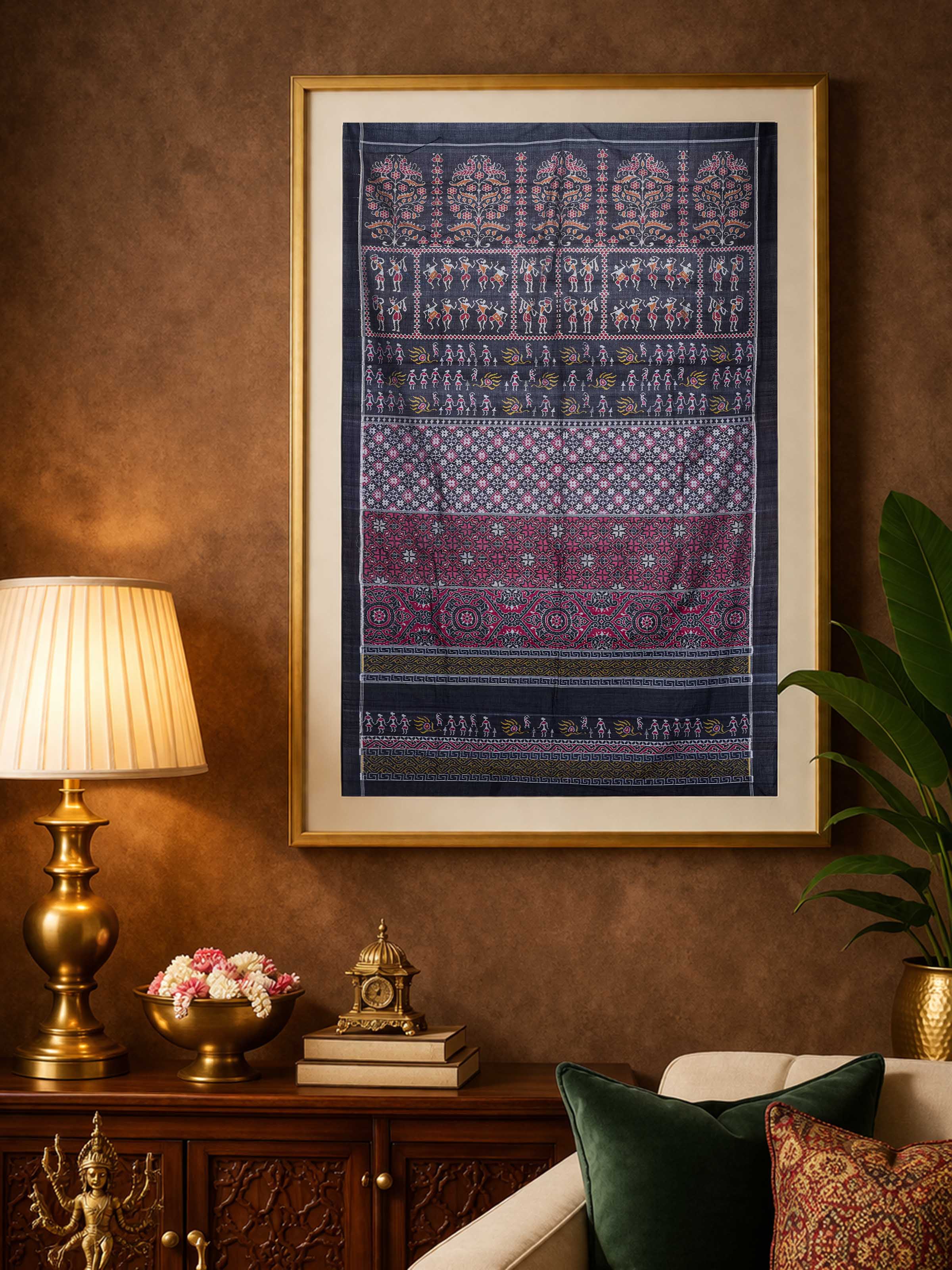 Odisha Ikat Motif Wall Hanging