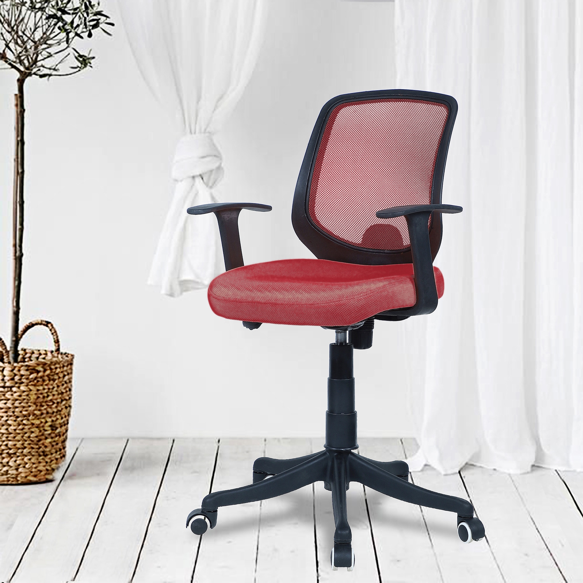 Xxeana Low Back Ergonomic Chair in Red Colour