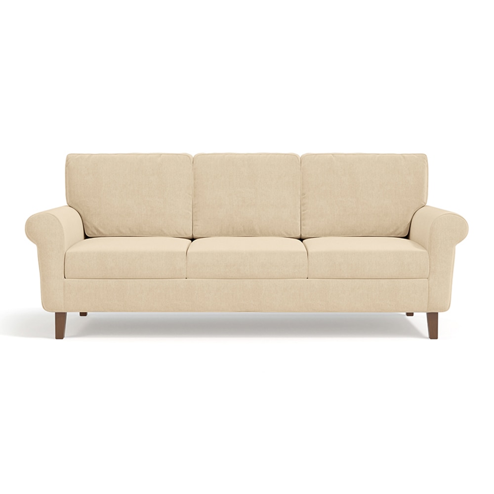 urban ladder Oxford 3 Seater Fabric Sofa in Birch Beige Colour-picture-15