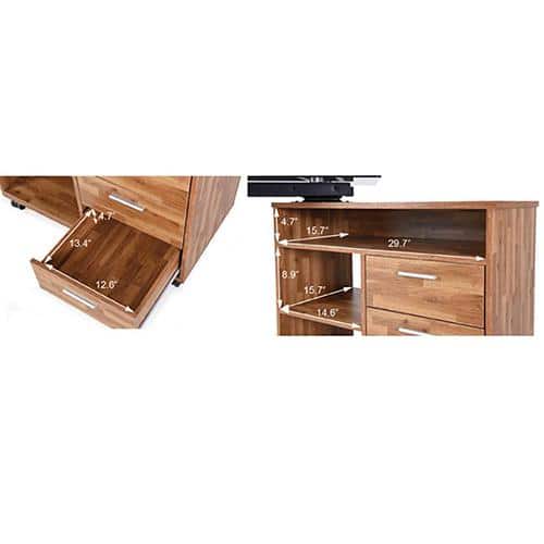 Niccol Engineered Wood Study Table in Golden Oak Finish