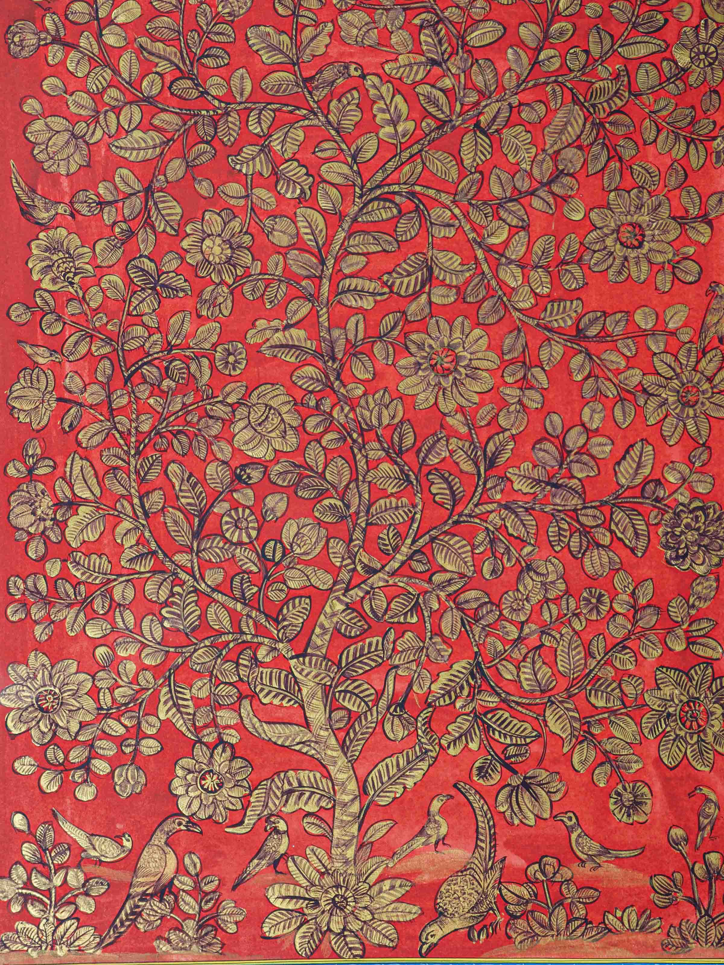 Tree with Birds Miniature Painting