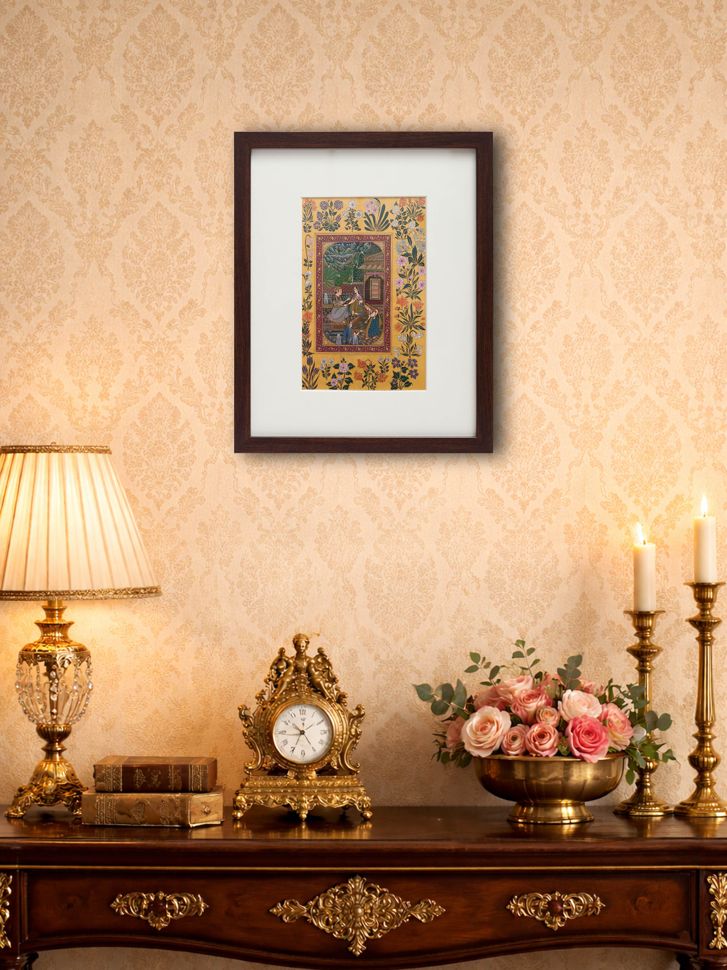 Love Scene Mughal Miniature Painting