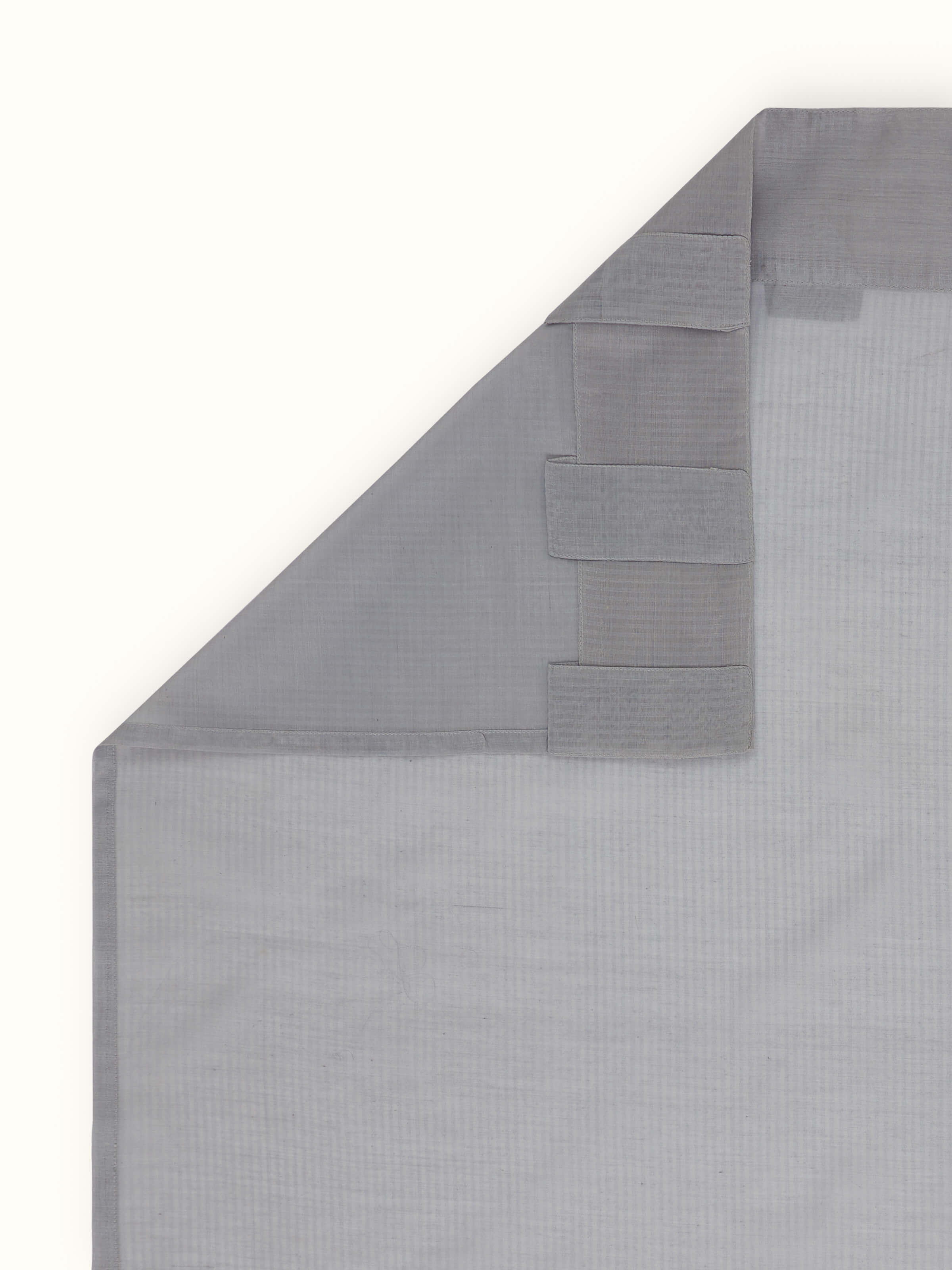 Back view of Pragya Curtain revealing structured pleats and stitching