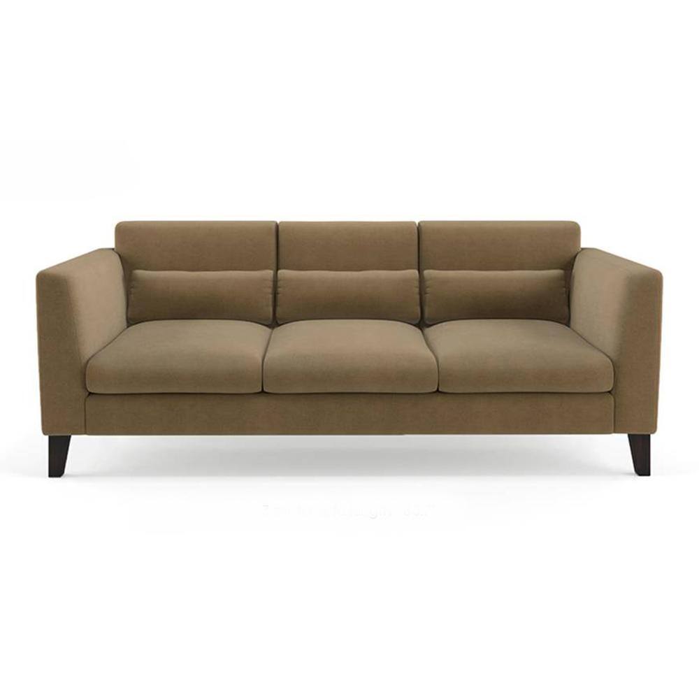 Lewis Sofa Set (Colour : Fawn Velvet, Cushion : Soft, Seater : 3+2+1)