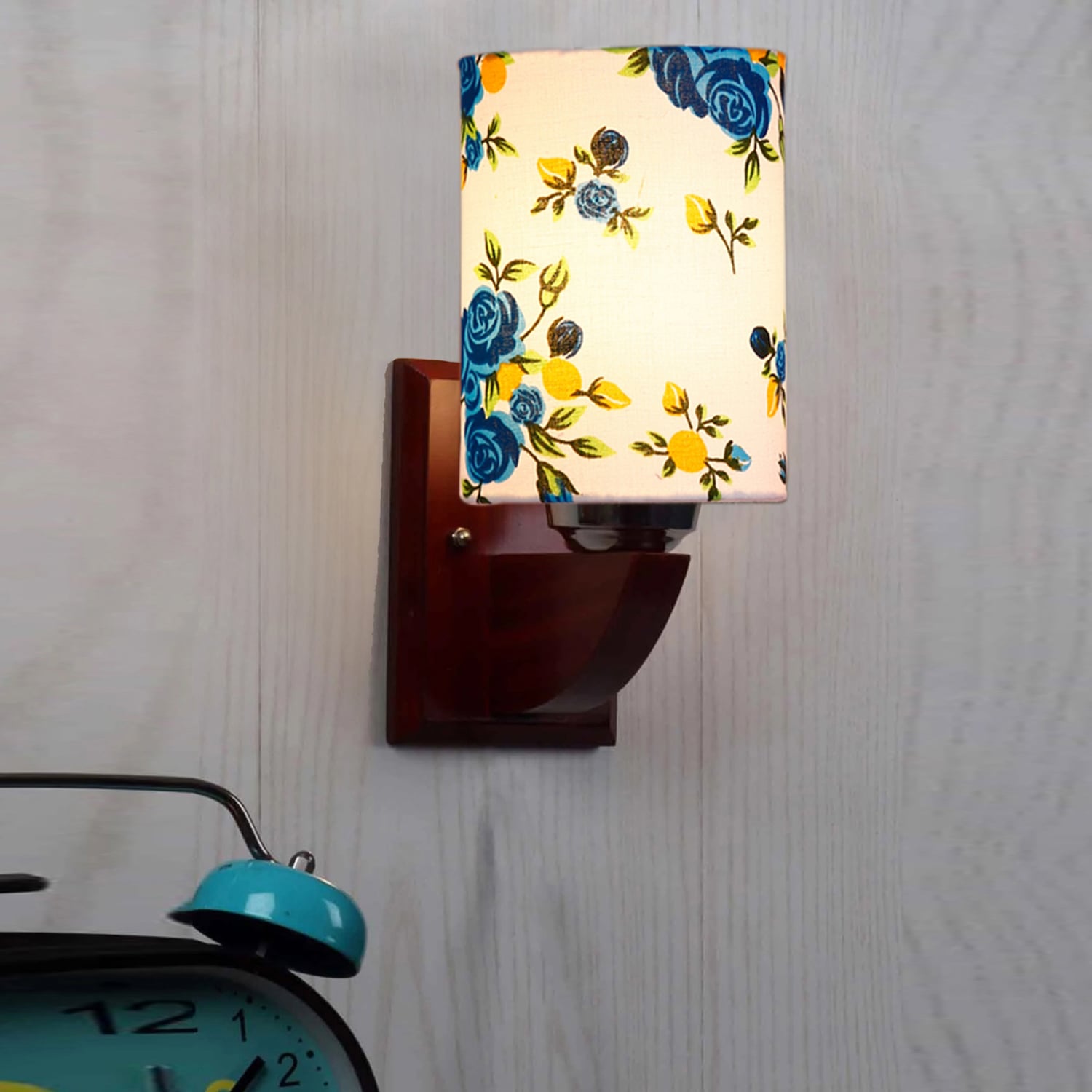 Devansh Solid Wood Electric Wall Light in Multi Colour with Multi Shade Count of 1 Light - Devansh