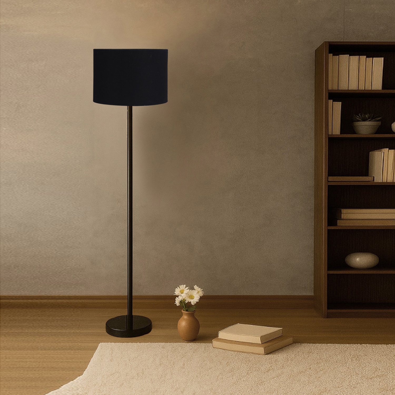 Devansh Wood Floor Lamp