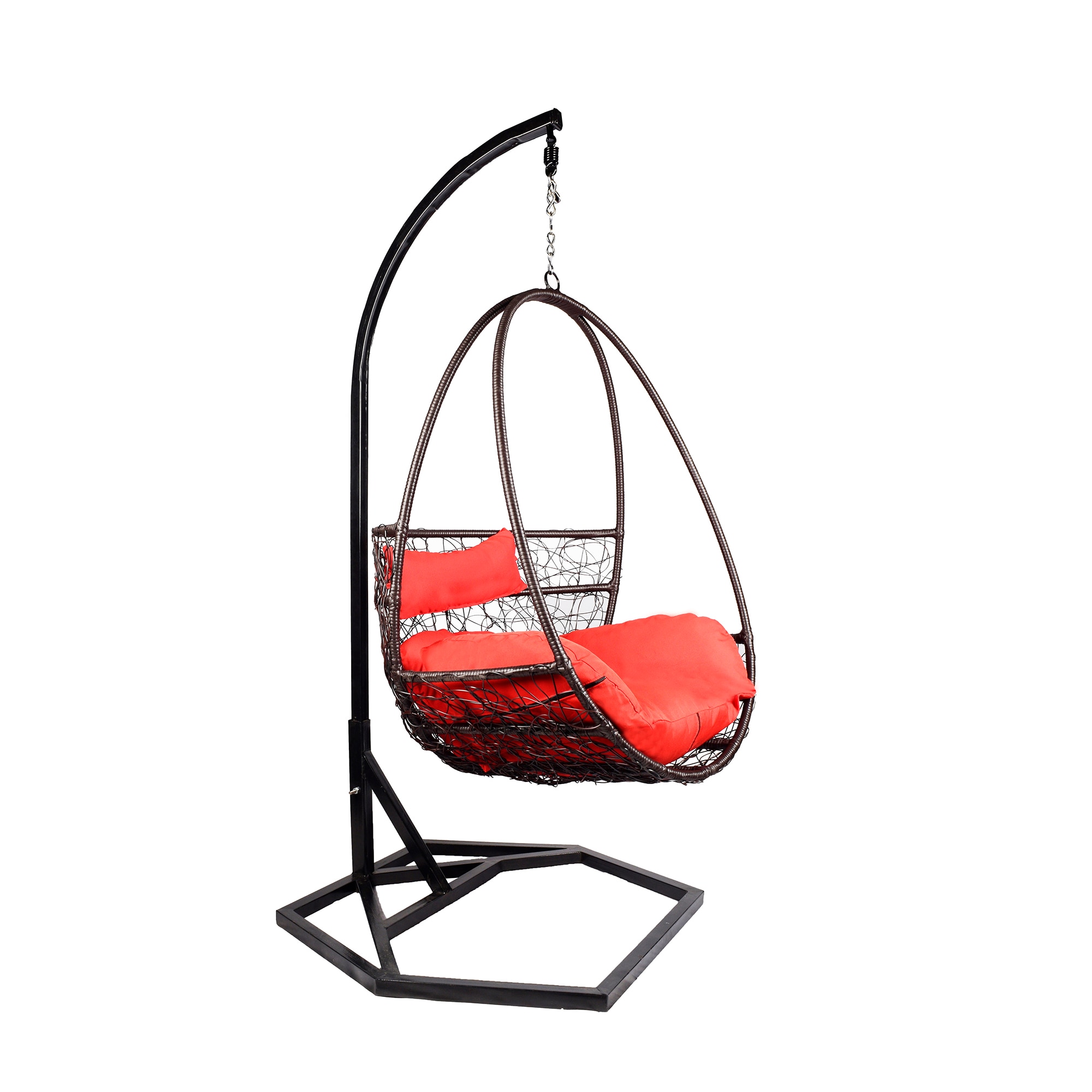 Lucerne Wicker Swing In Black Colour