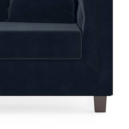 Windsor Luxe 3 Seater Fabric Sofa in Sea Port Blue Velvet Colour