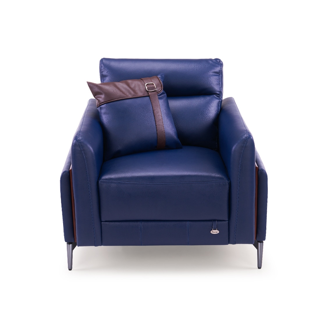 Meagan 1 Seater Leatherette Sole in Blue Colour - Durian