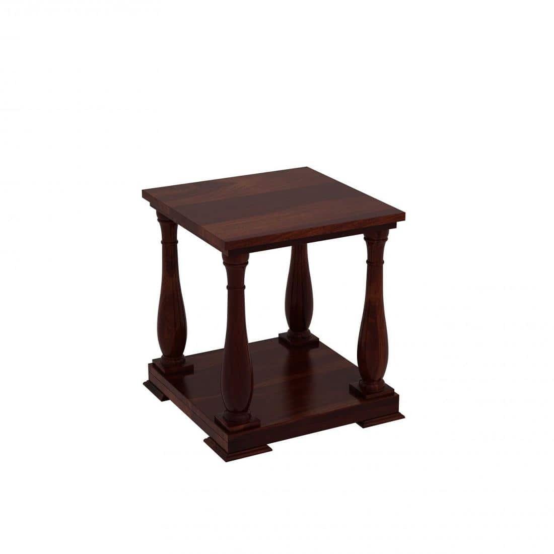 Mundra Solid Wood Bedside Table in Teak Finish