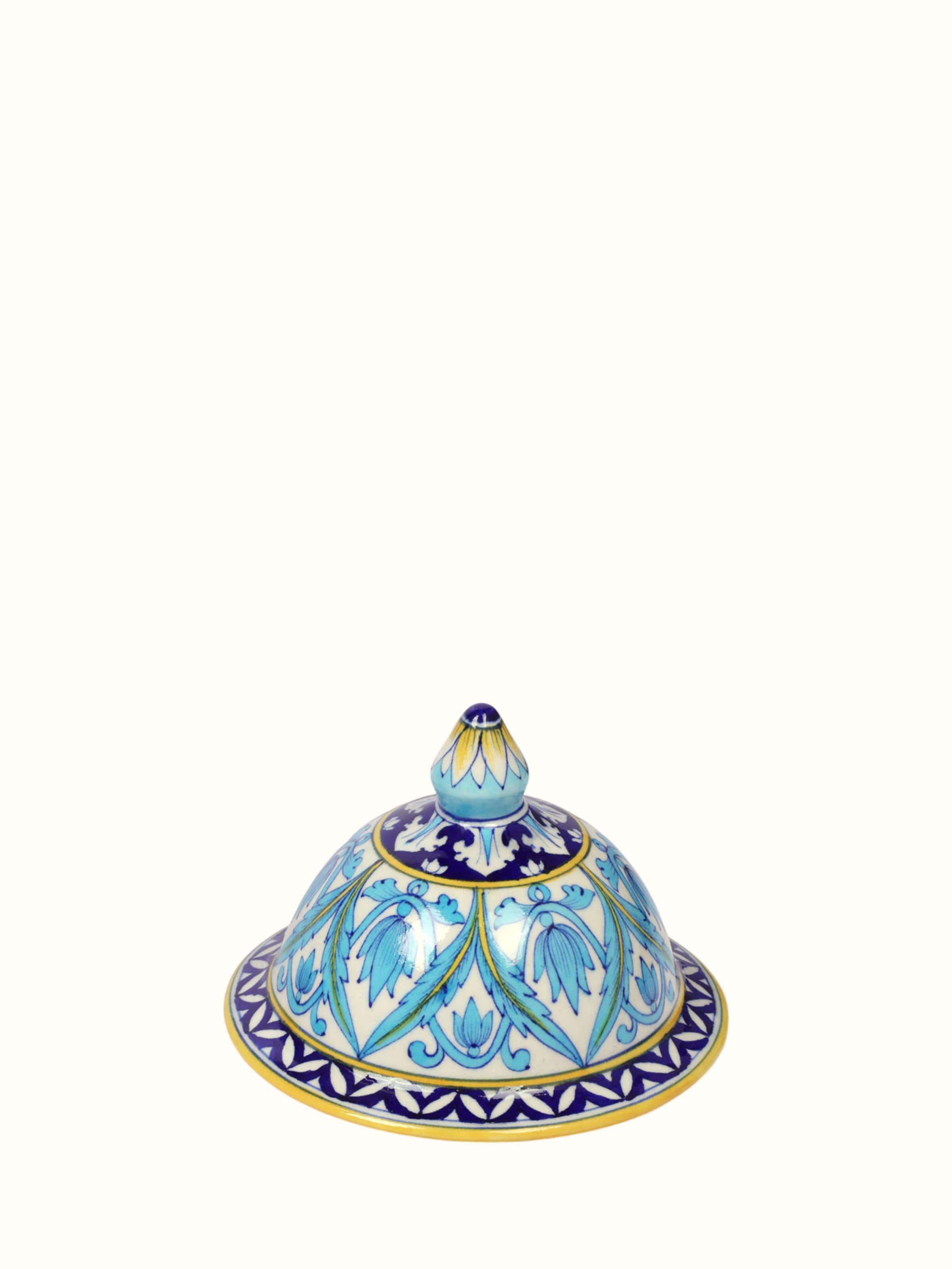 Blue Pottery Ceramic Floor Vase