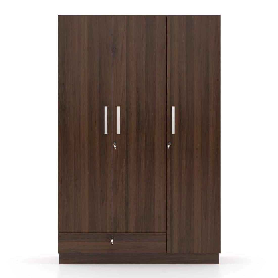 Bocado 3 Door Wardrobe in Columbian Walnut Finish