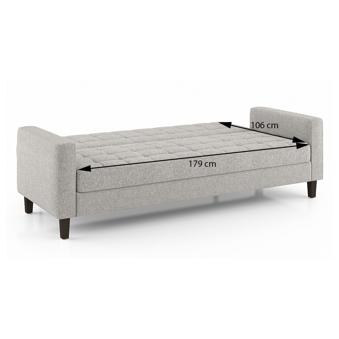Salford 3 Seater Sofa Cum Bed In Vapour Grey Colour