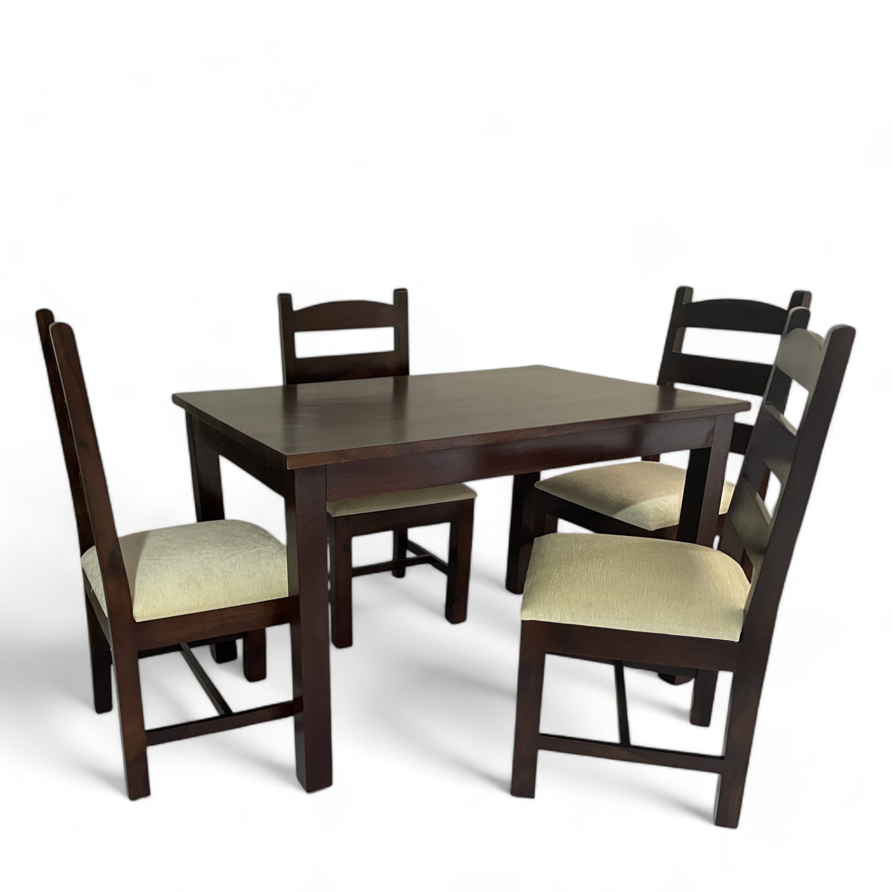 Oakmont Sheesham Wood Accent 4 Seater Dining Table Set