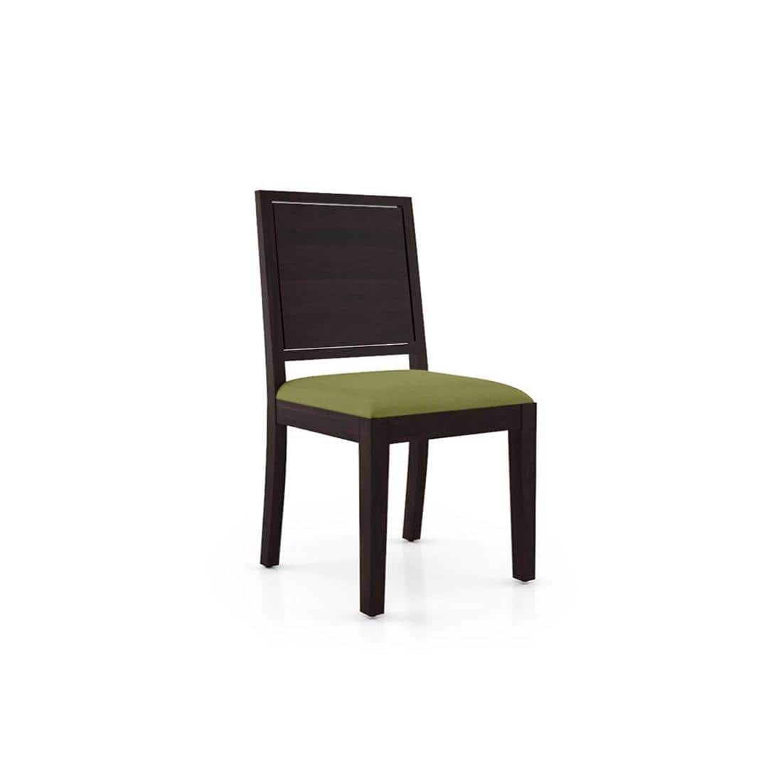 Julian 4 Seater Dining Table With Set Of 4 Oribi Upholstered Dining Chairs (Colour- Avocado Green, Finish- Mahogany)