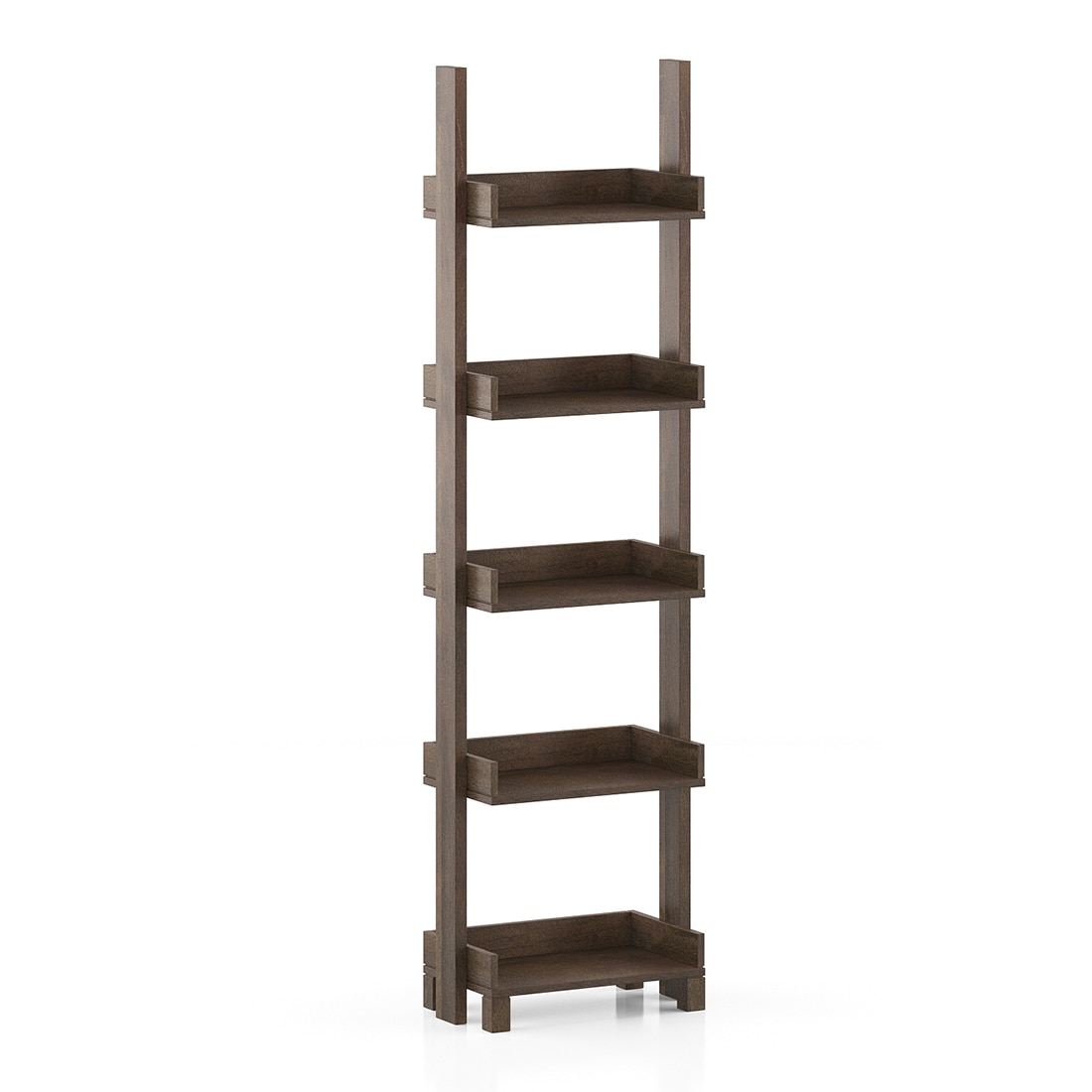 Austen Bookshelf Display Unit 45 Book Capacity Finish Danish Walnut