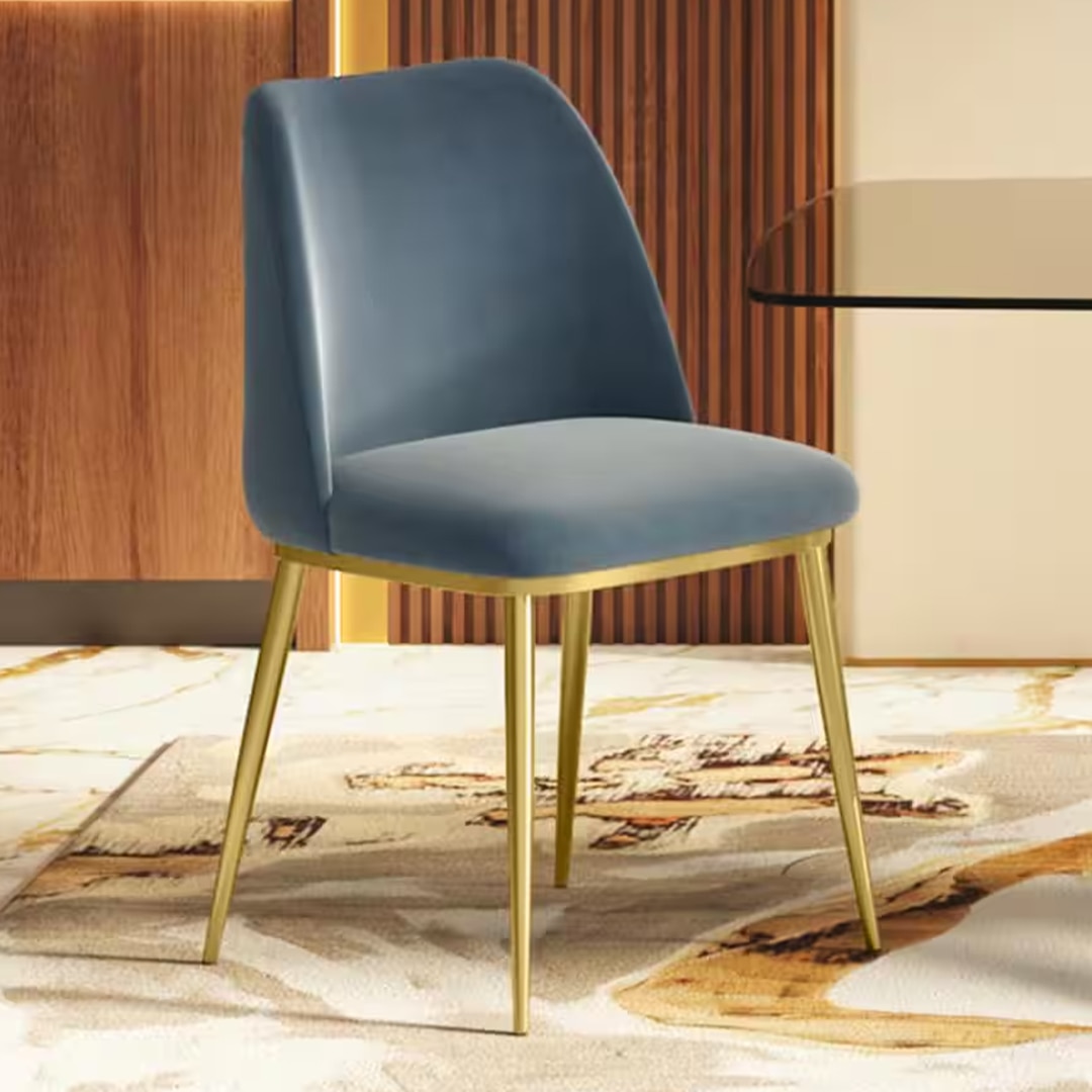 Olivia Accent Chair in Finish Antique Brass and Davos Plus Colour