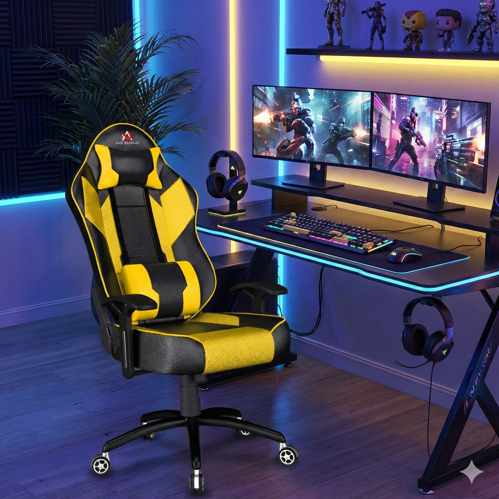 ASE Gaming Modren Series Gaming Chair (Yellow) - Ase Gaming