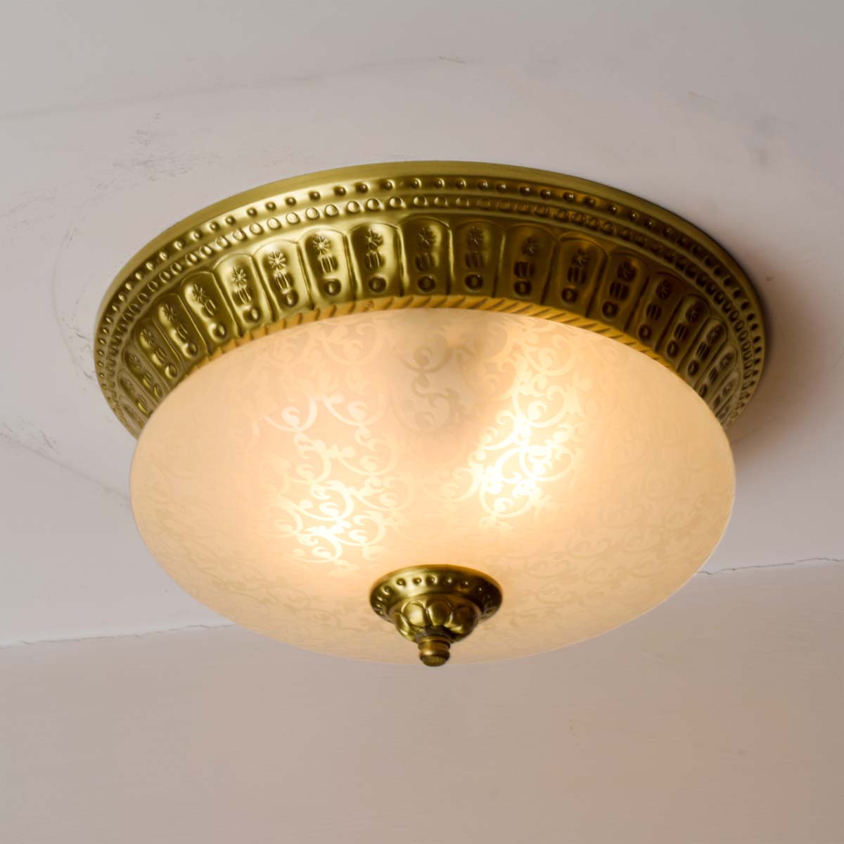 Duke 2 Light Brass Ceiling Light