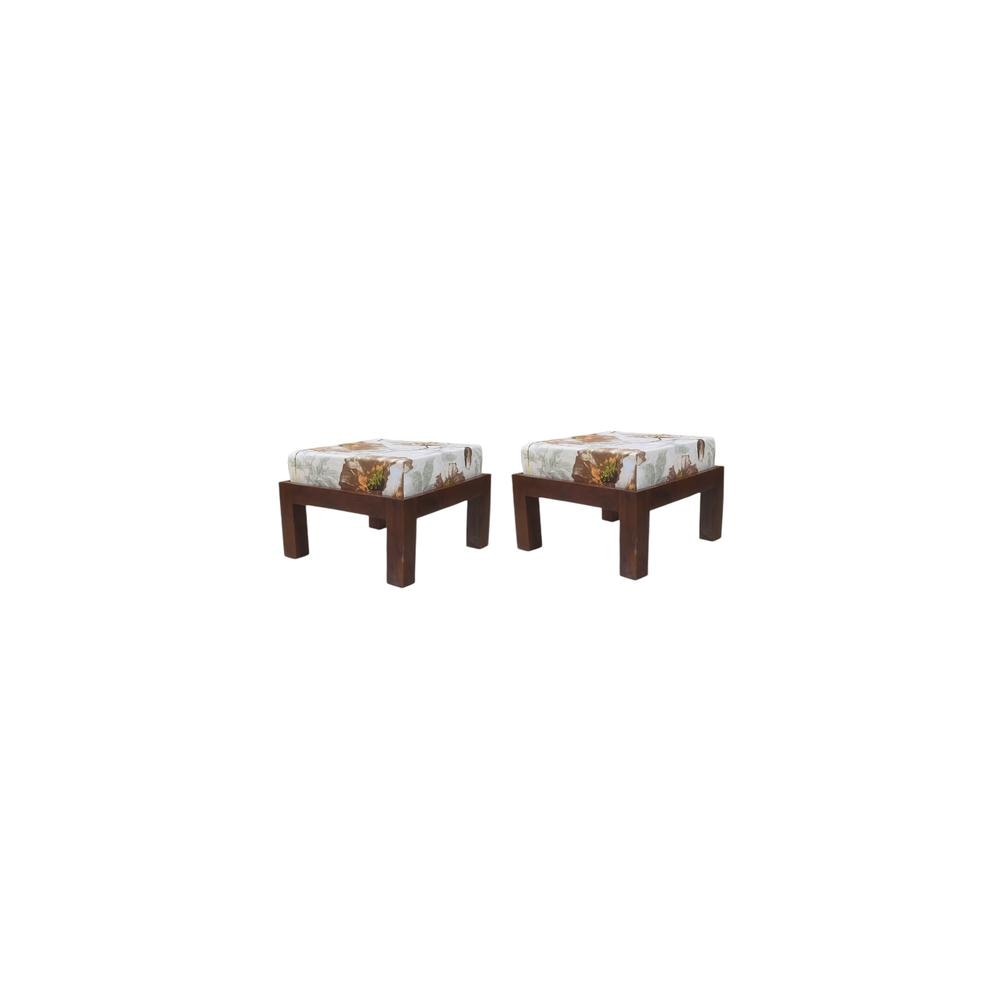 Ronstar solid wood  ottoman in  provincial teak finish