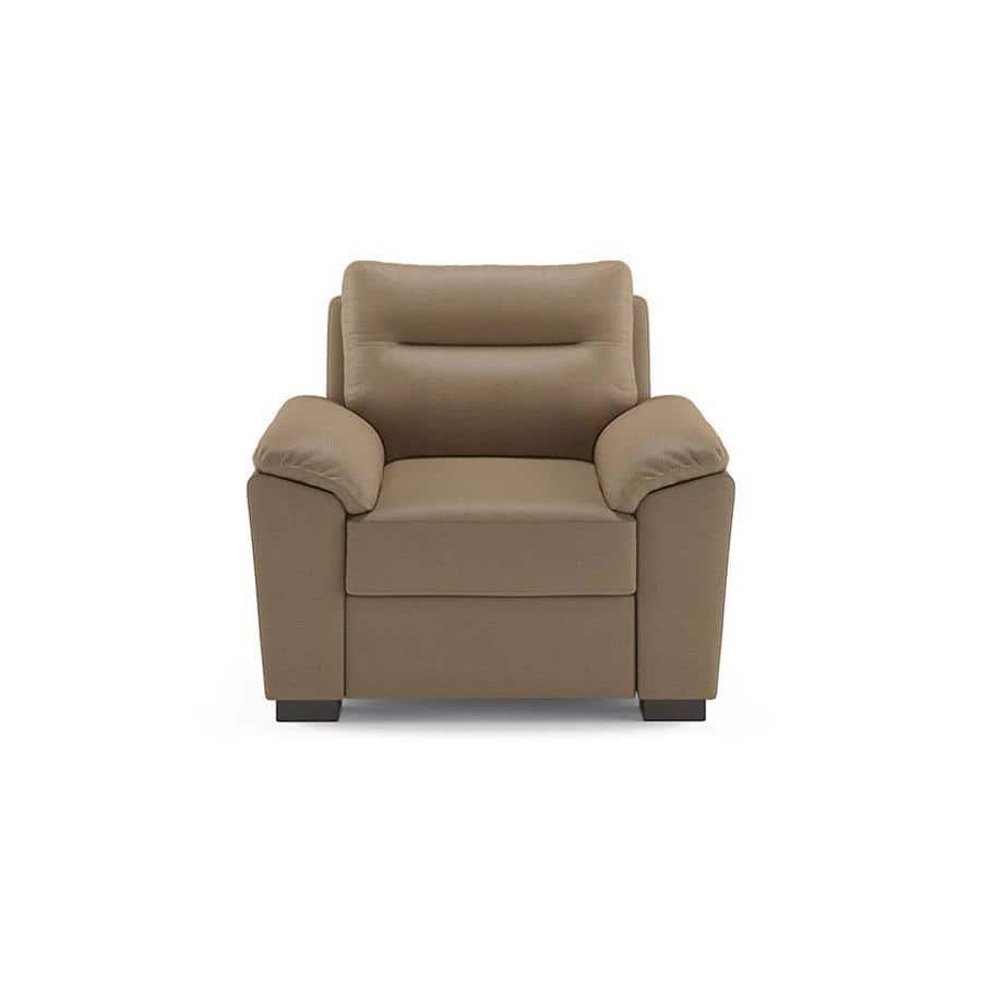 Adelaide 1 Seater Leatherette Sofa in Cappuccino Colour