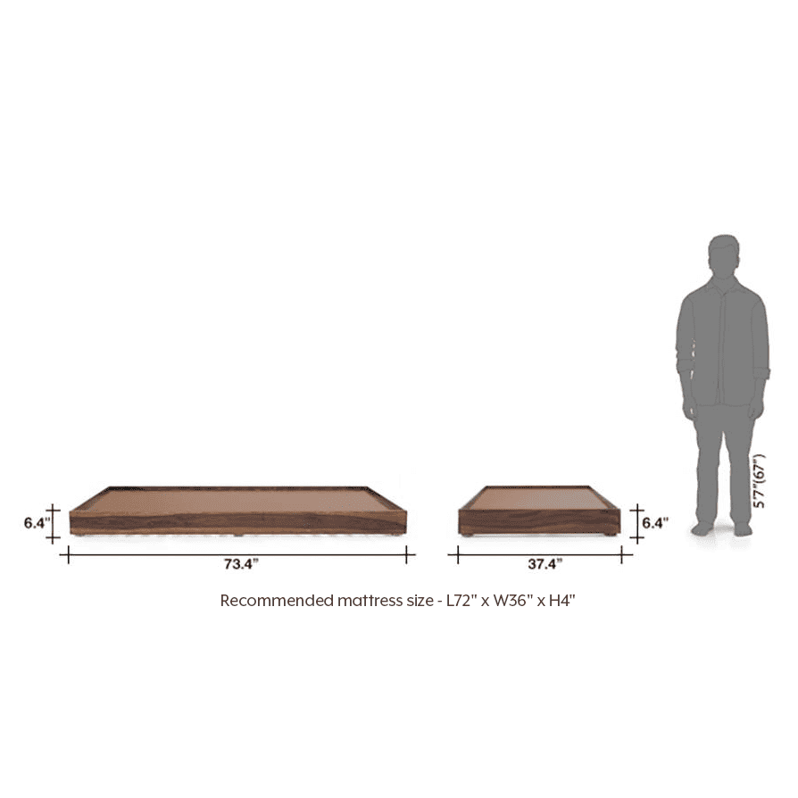 Boston Single Bed (Solid Wood)