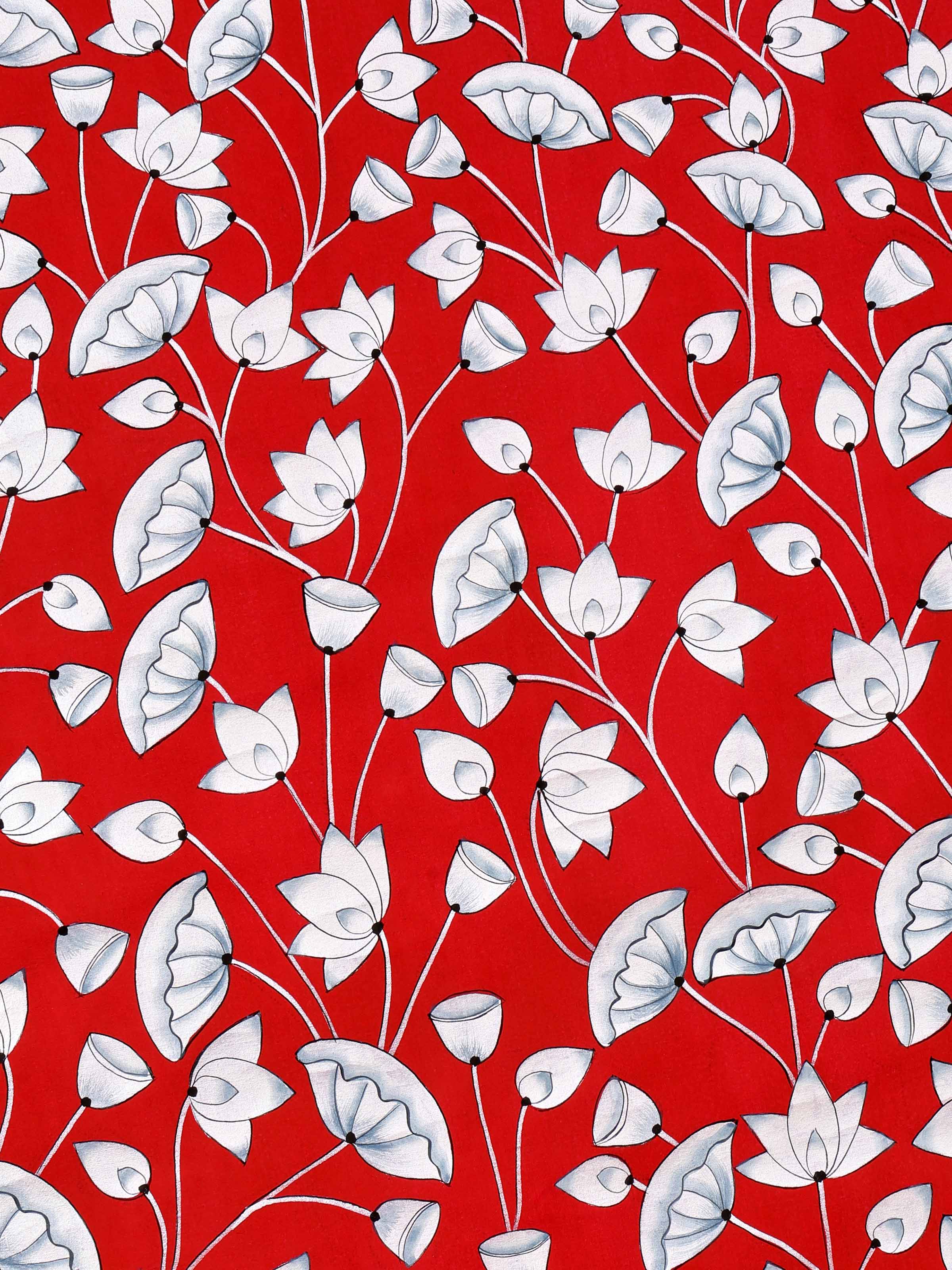 Kamal Talai Red Pichwai Painting