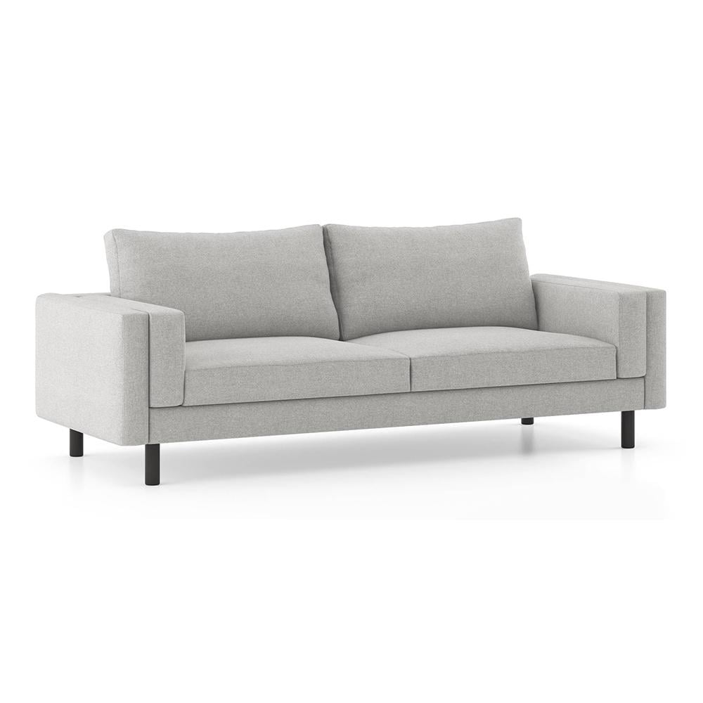 Nolan 3 Seater Fabric Sofa (Grey)