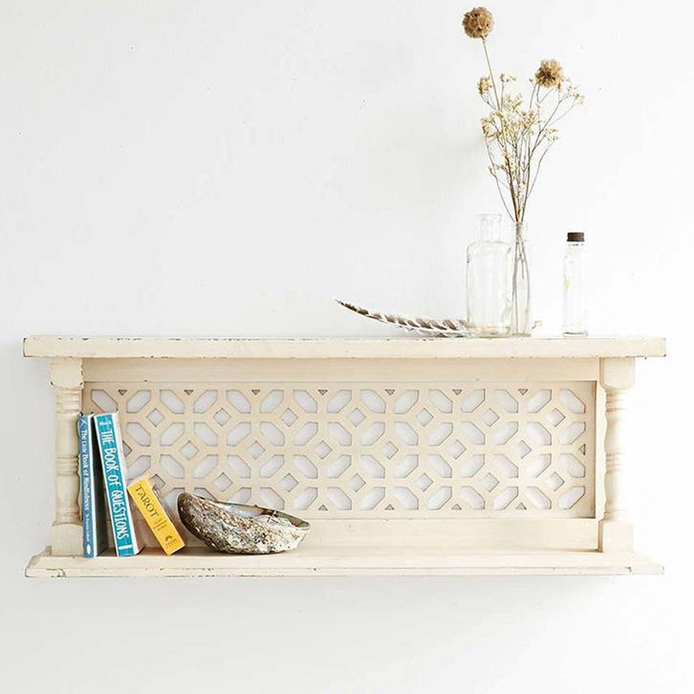 WOODENMOOD Rectangular Wall Rack