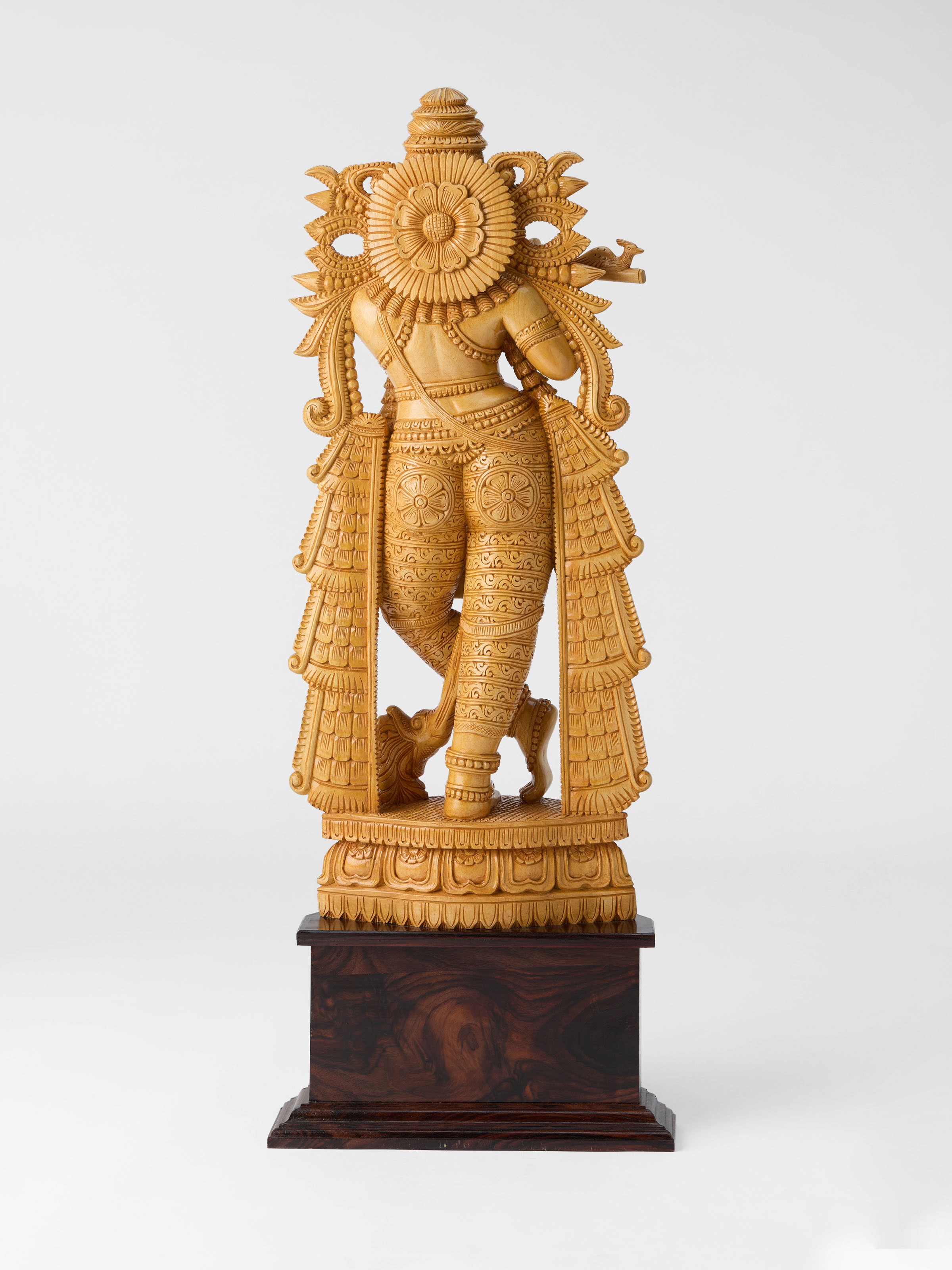 Wood Carved Krishna Idol