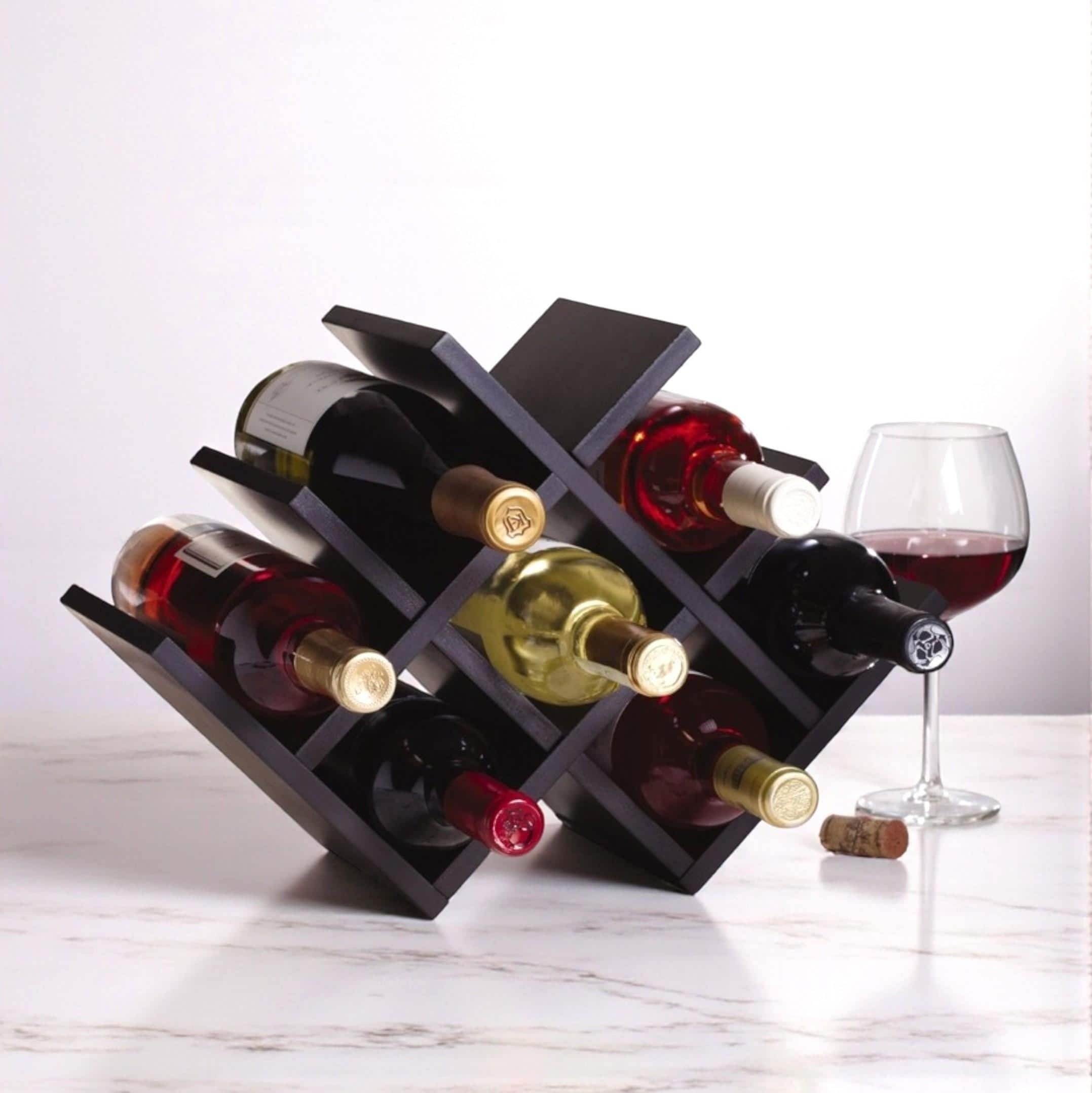 Kassel Sheesham Wood Wine Rack for 8 Bottles in Mahogany Finish