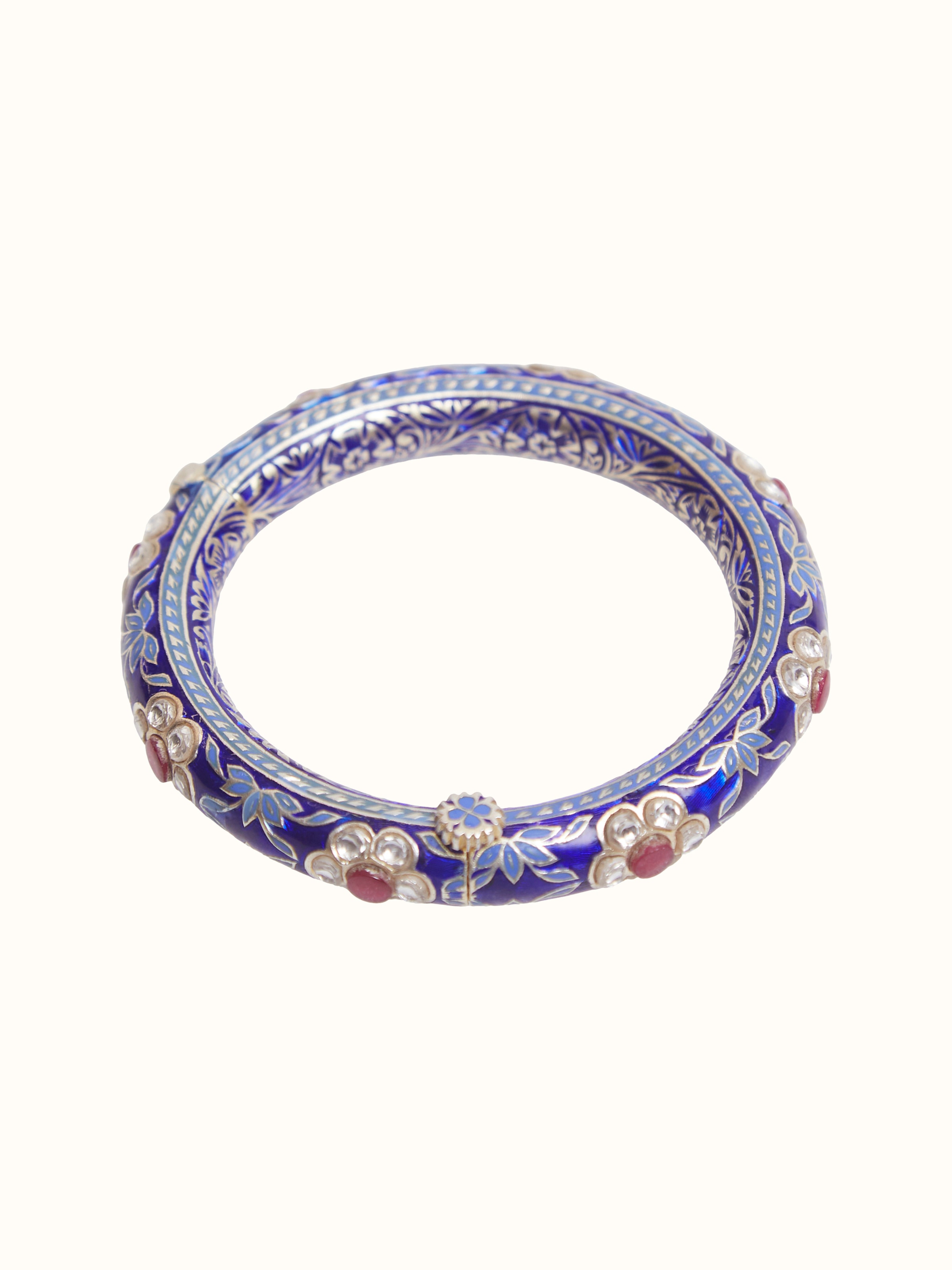 Meenakari Silver Bangle