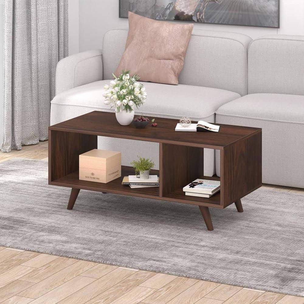 Taury Small Engineered Wood Coffee Center Sofa Tea/Teapoy Console Table (Brown Maple)